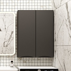 Style Line Шкаф навесной Бергамо Мини 60 Люкс антискрейтч Plus черный – фотография-2